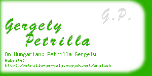 gergely petrilla business card